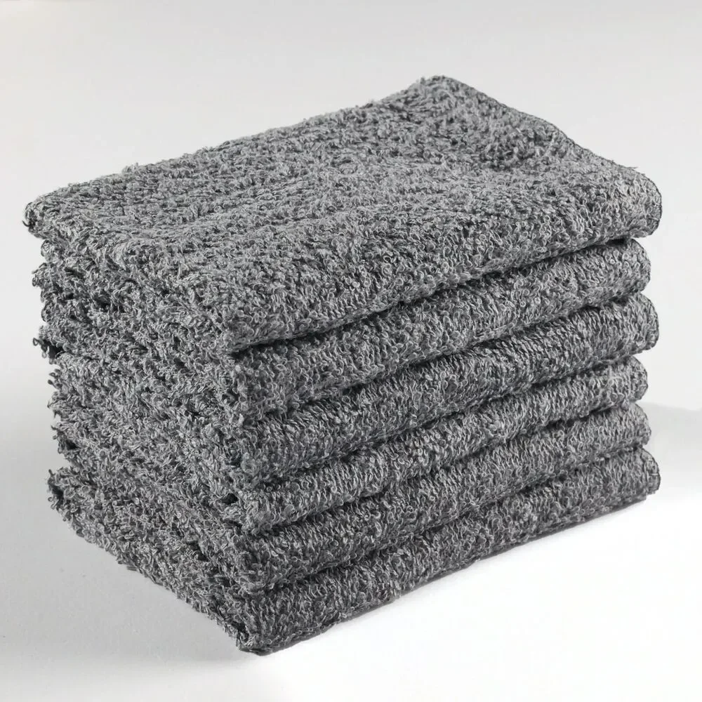 MAINSTAYS White Cotton Washcloth Pack - 6 Count White or Gray